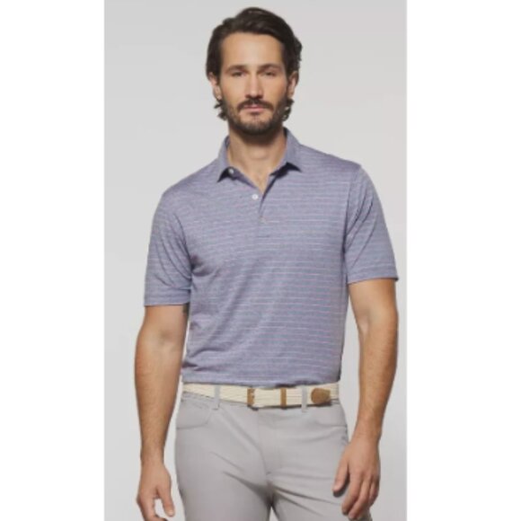 JOHNNIE-O NEWTON STRIPED PERFORMANCE JERSEY POLO